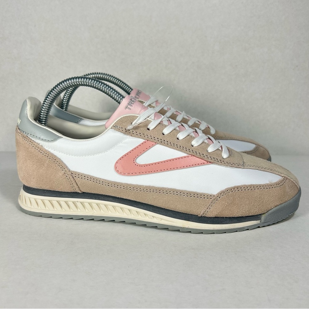 New TRETORN Rawlins Blush Leather Memory Foam Casual Laceup Shoe Sneaker Women 9